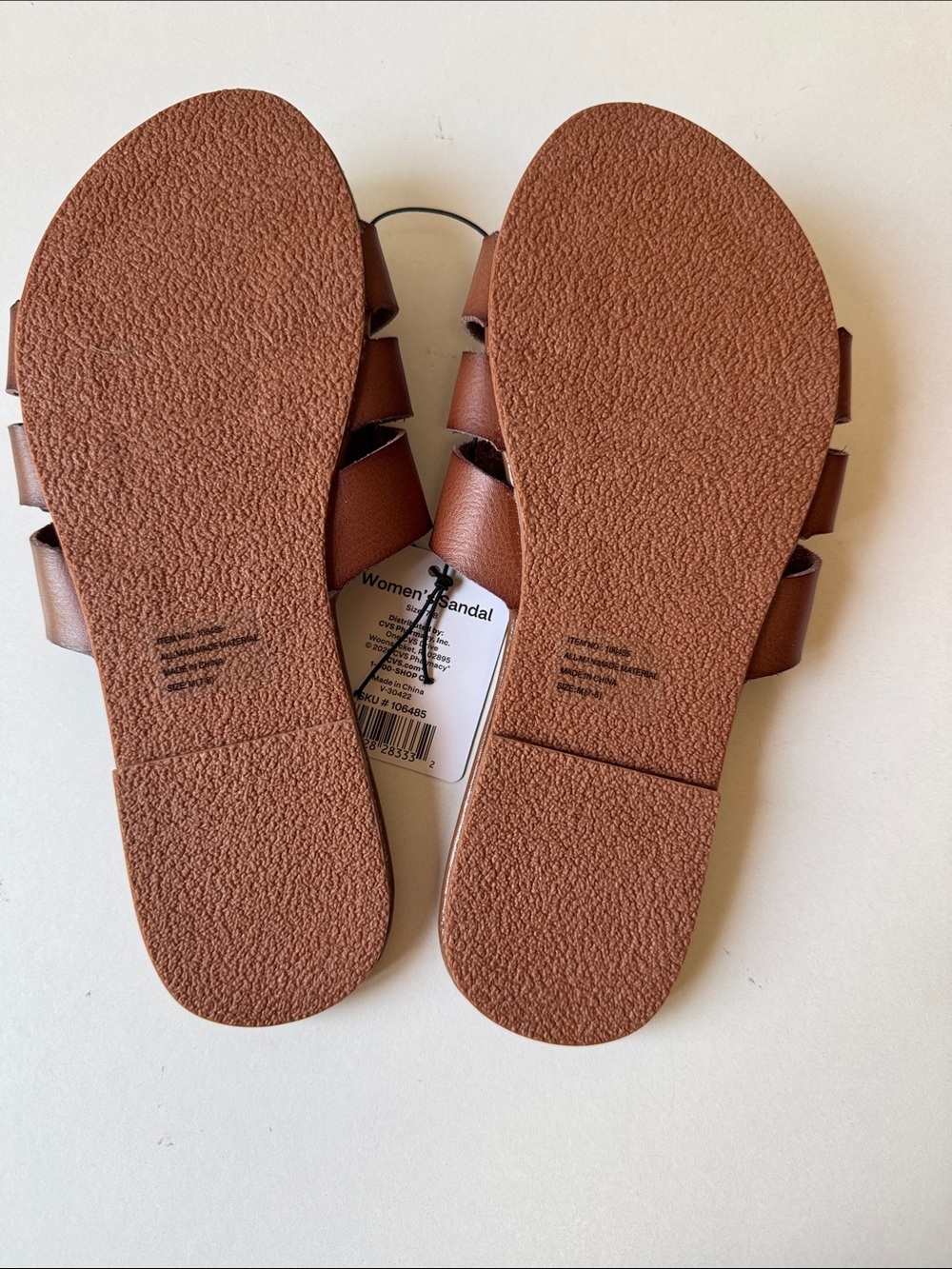 New Bundle of 2 sandals- Brown & Orange Slip-on Sandals - Picture 3 of 6